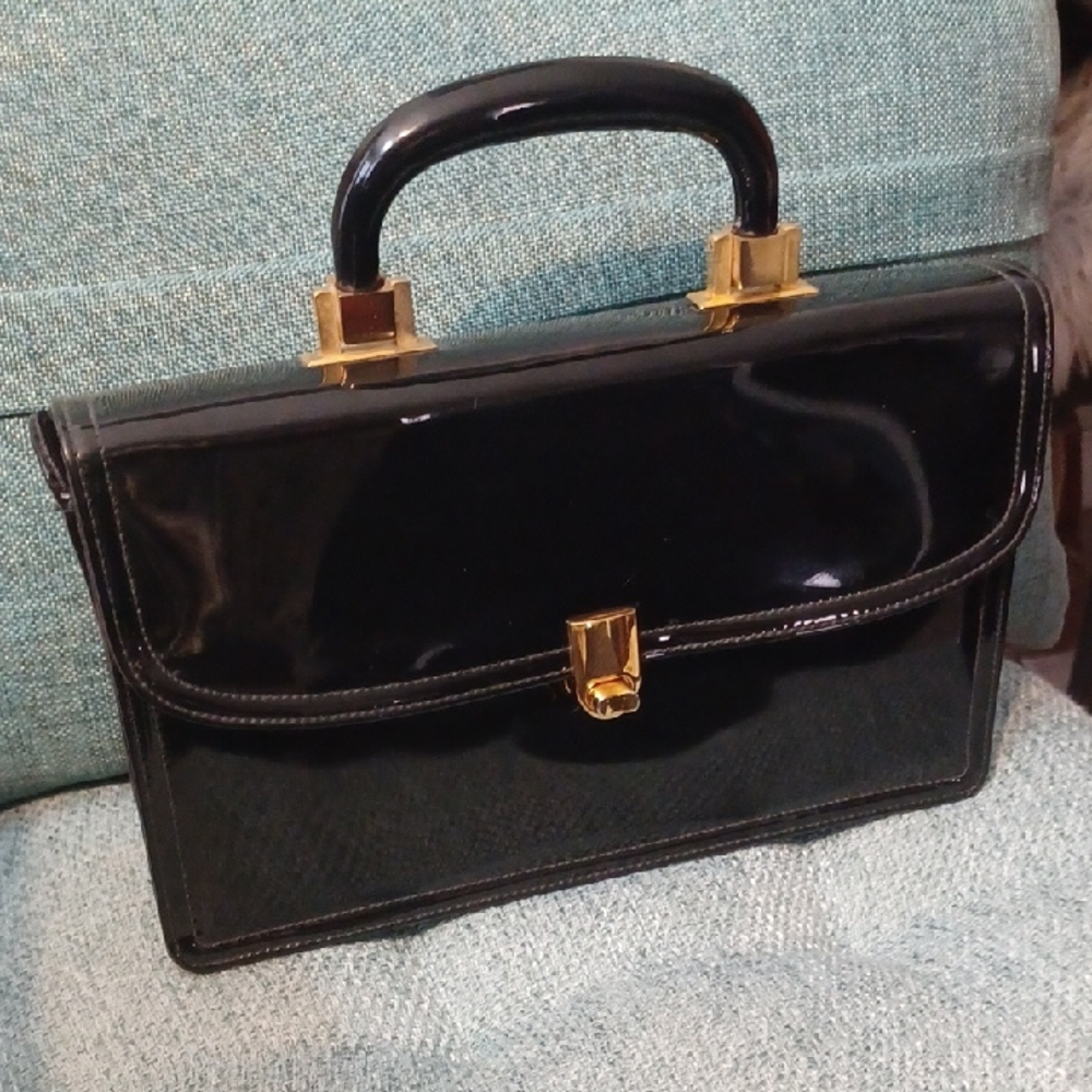 NEW Meyers New York Patent Leather Satchel Bag